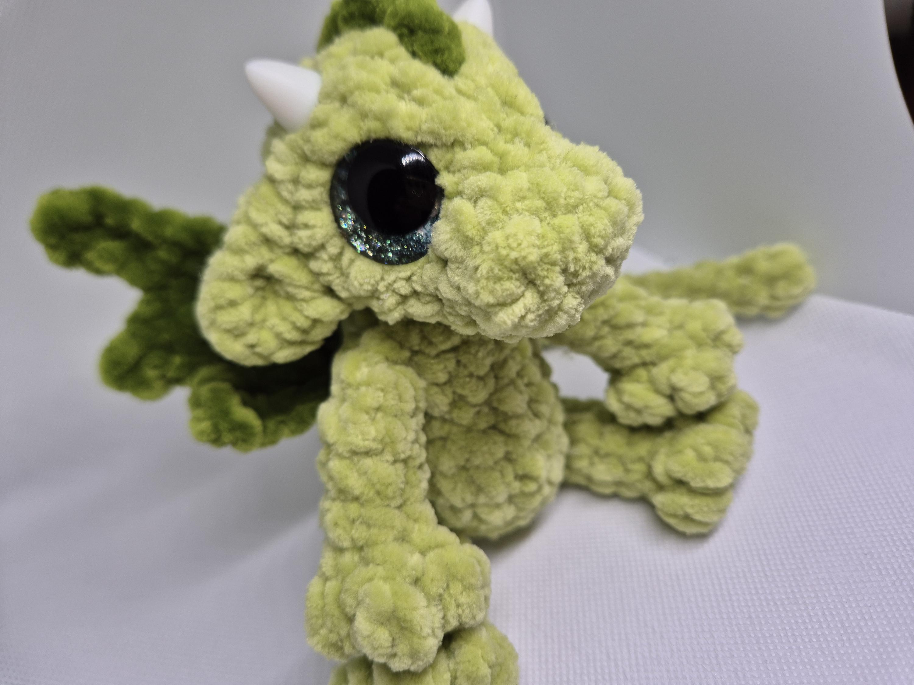 Diddy Dex 2.0 The palm sized plush crochet pattern amigurumi dragon - Thumbnail 3
