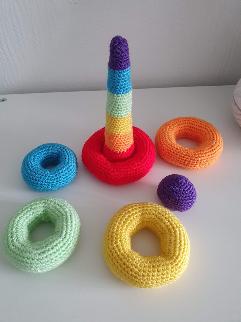 Crochet Stacking Rings Pattern PDF newborn toys Etsy