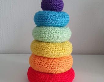 Crochet Stacking Rings Pattern PDF newborn toys