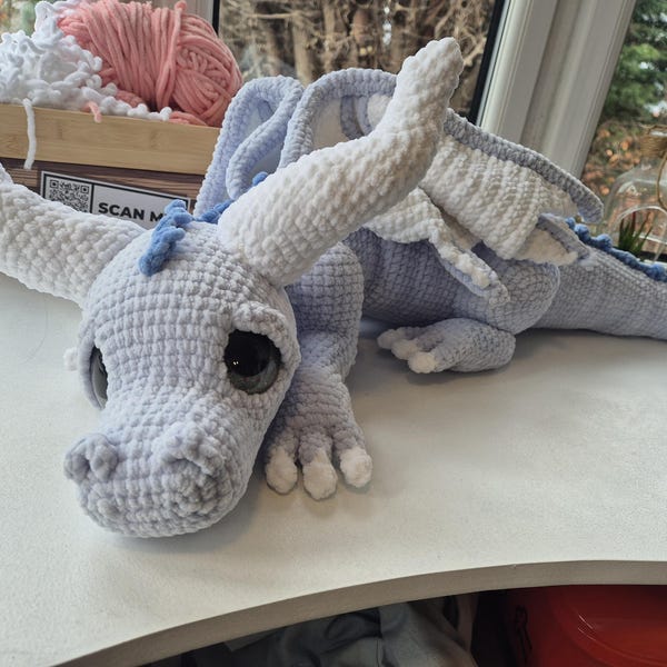 Titania der Riesendrache Häkelanleitung amigurumi jumbo