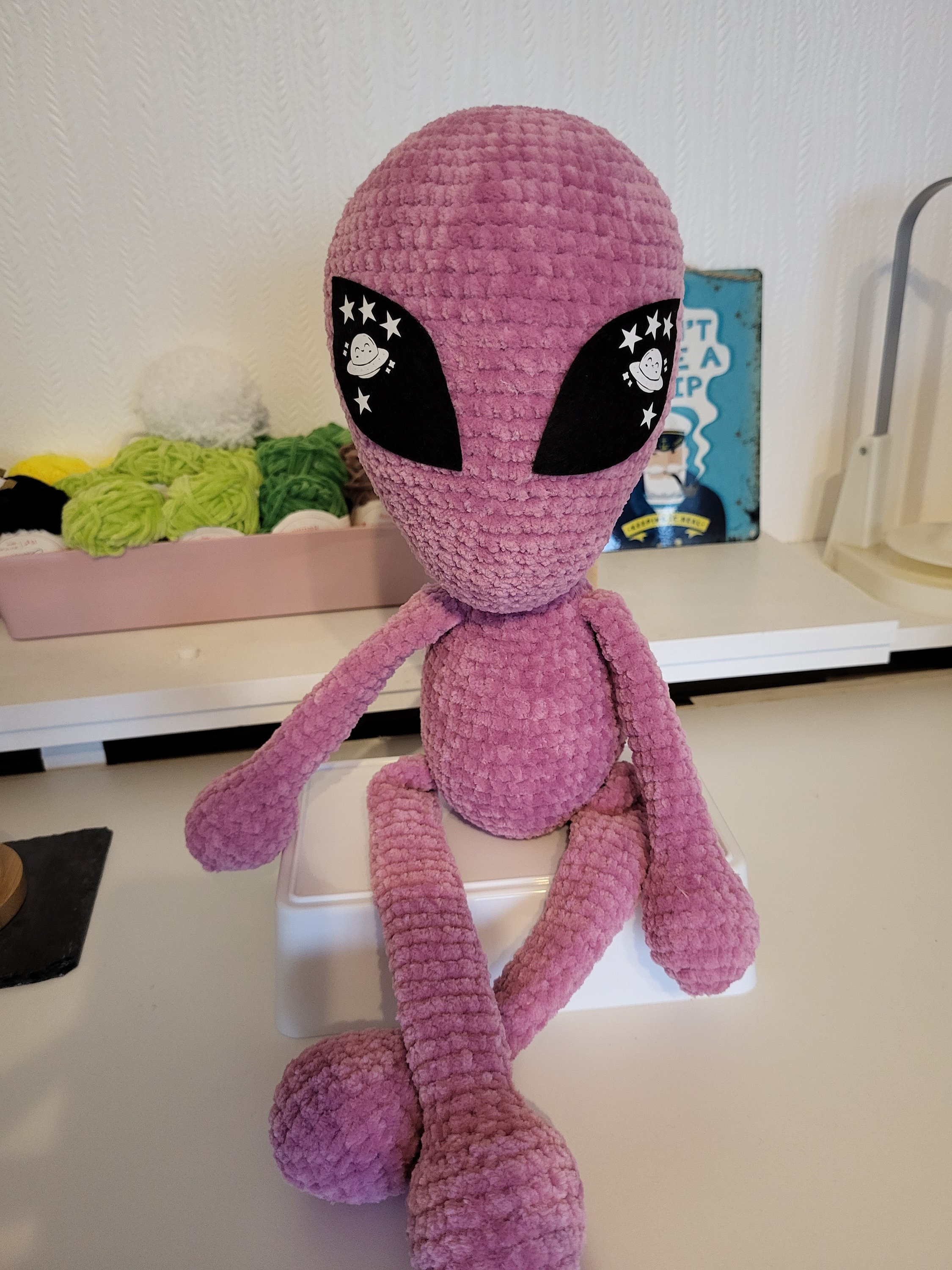 Alien 2 in 1 crochet pattern PDF digital download amigurumi space - Thumbnail 4