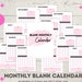 Blank Monthly Calendar Printable Minimalist Calendar Template - Etsy