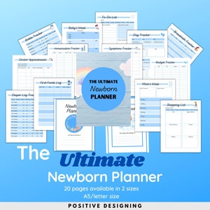 Baby Planner Printable Digital Download, Newborn Planner, New Mom Planner, Baby Shower, Sleep Tracker, Baby Tracker, Newborn Infant Planner