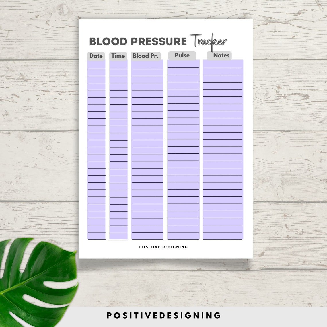 Blood Pressure Tracker Printable, High Blood Pressure Tracker