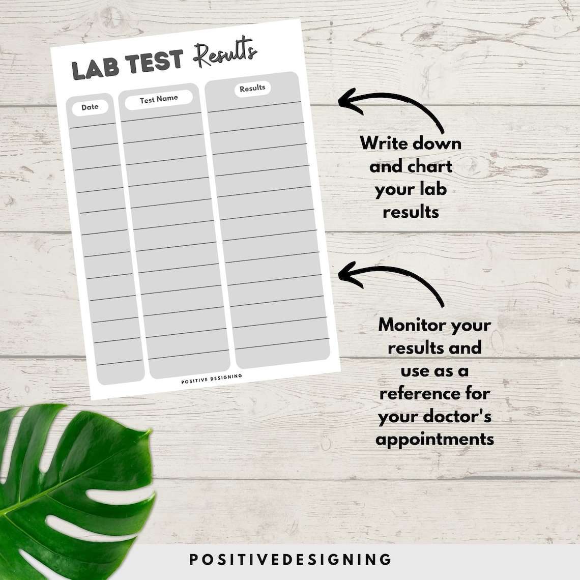 Printable Lab Results Tracker | Annual Lab Results Chart, Lab Records ...
