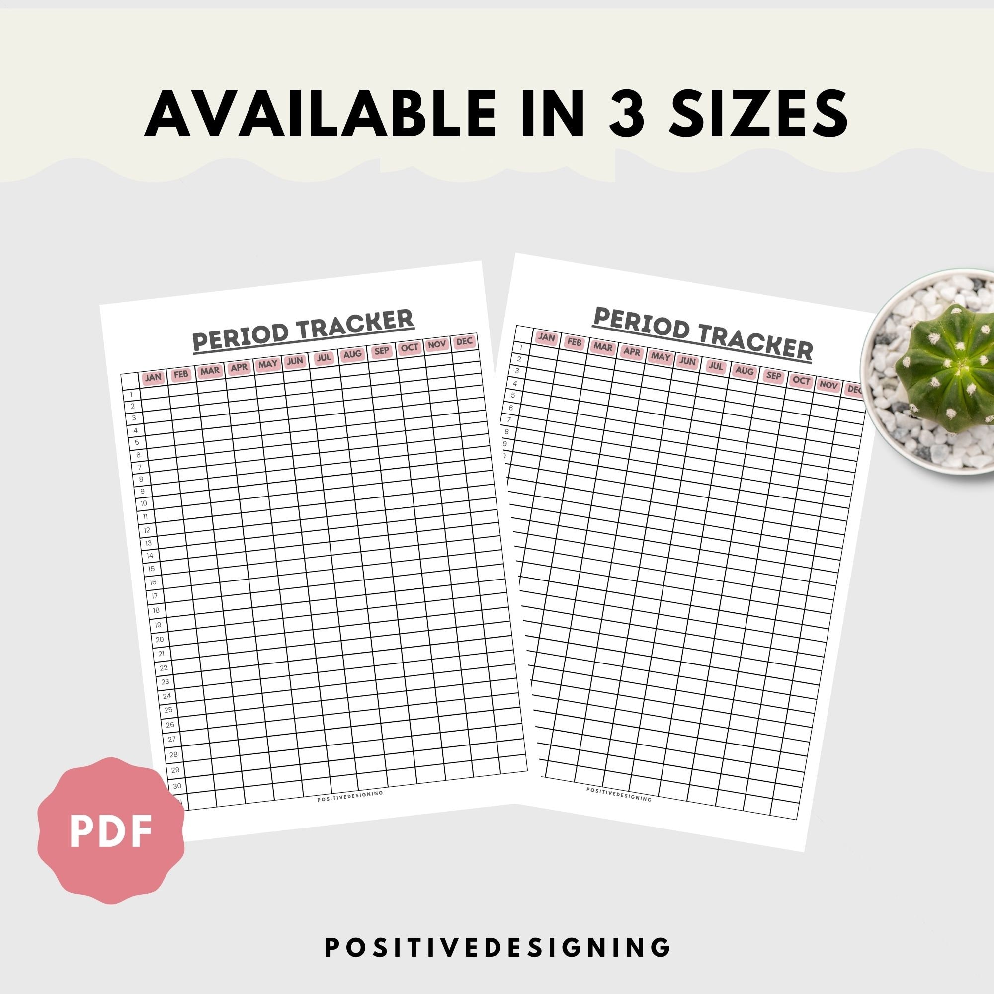 Period Tracker Printable Planner Menstrual Tracker Menstrual Log