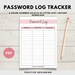 Printable Password Tracker, Password Log, Address Book Pages, Instant ...