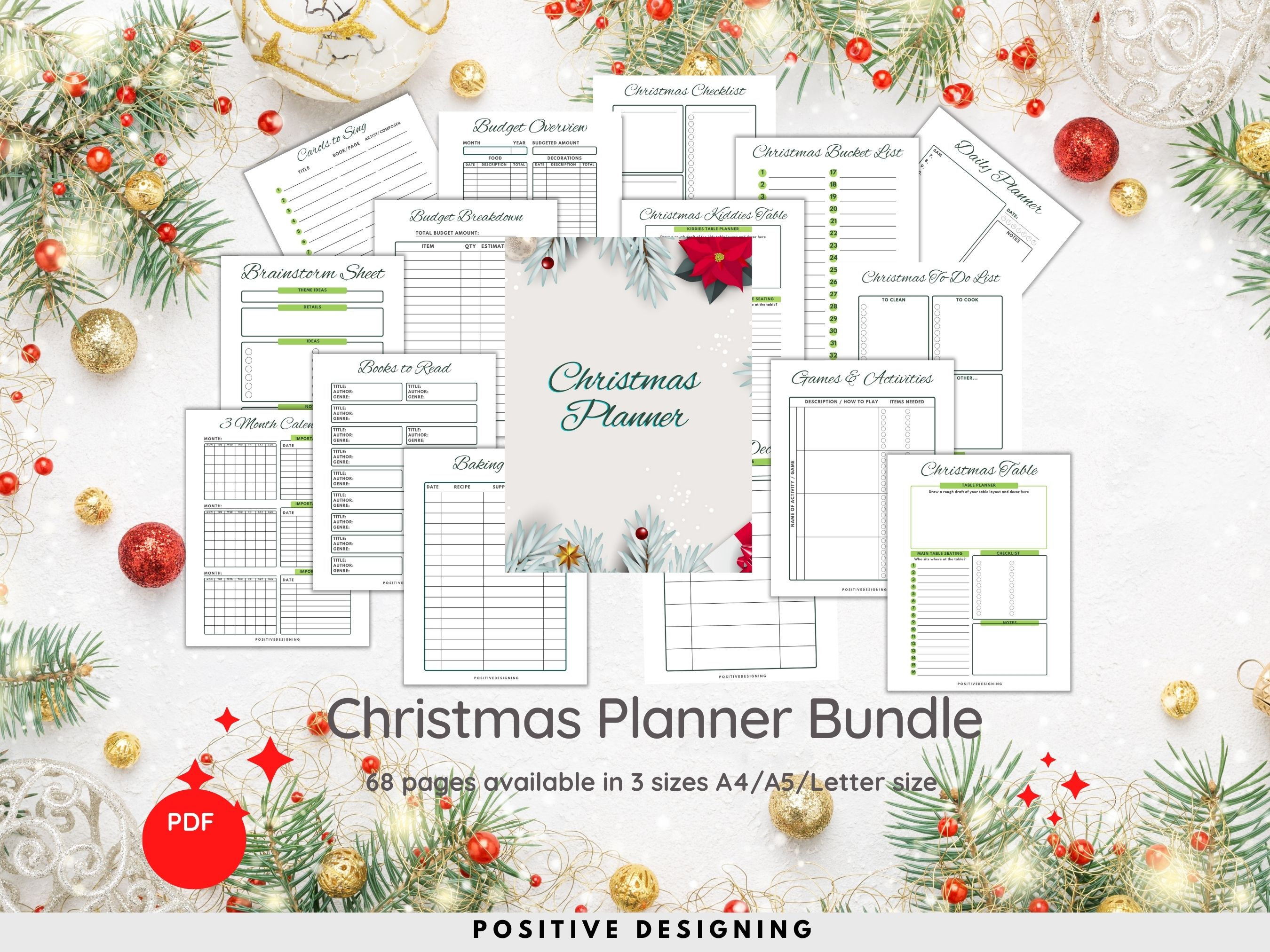 Christmas Planner Printable, Holiday Planner, Gift Budget Planner, Xmas ...