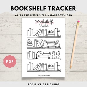 Modèle imprimable d'étagère, livres à lire, livres que j'ai lus, suivi de livre, carnet de lecture, défi de lecture A4/A5/Lettre, PDF instantané