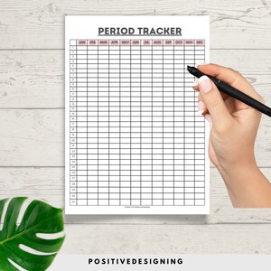 Period Tracker Printable Planner Menstrual Tracker Menstrual Log ...