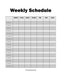 Half Hour Weekly Schedule Printable, Half Hour Daily Schedule Template ...