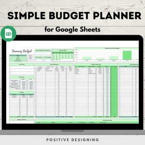Budget Planner Google Sheet Monthly Budget Spreadsheet Paycheck Budget Template Simple Weekly Financial Planner Beginners Biweekly Budgeting