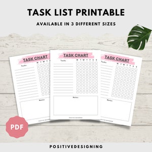 Task List Printable, Task Tracker & Organizer, Printable Planner ...