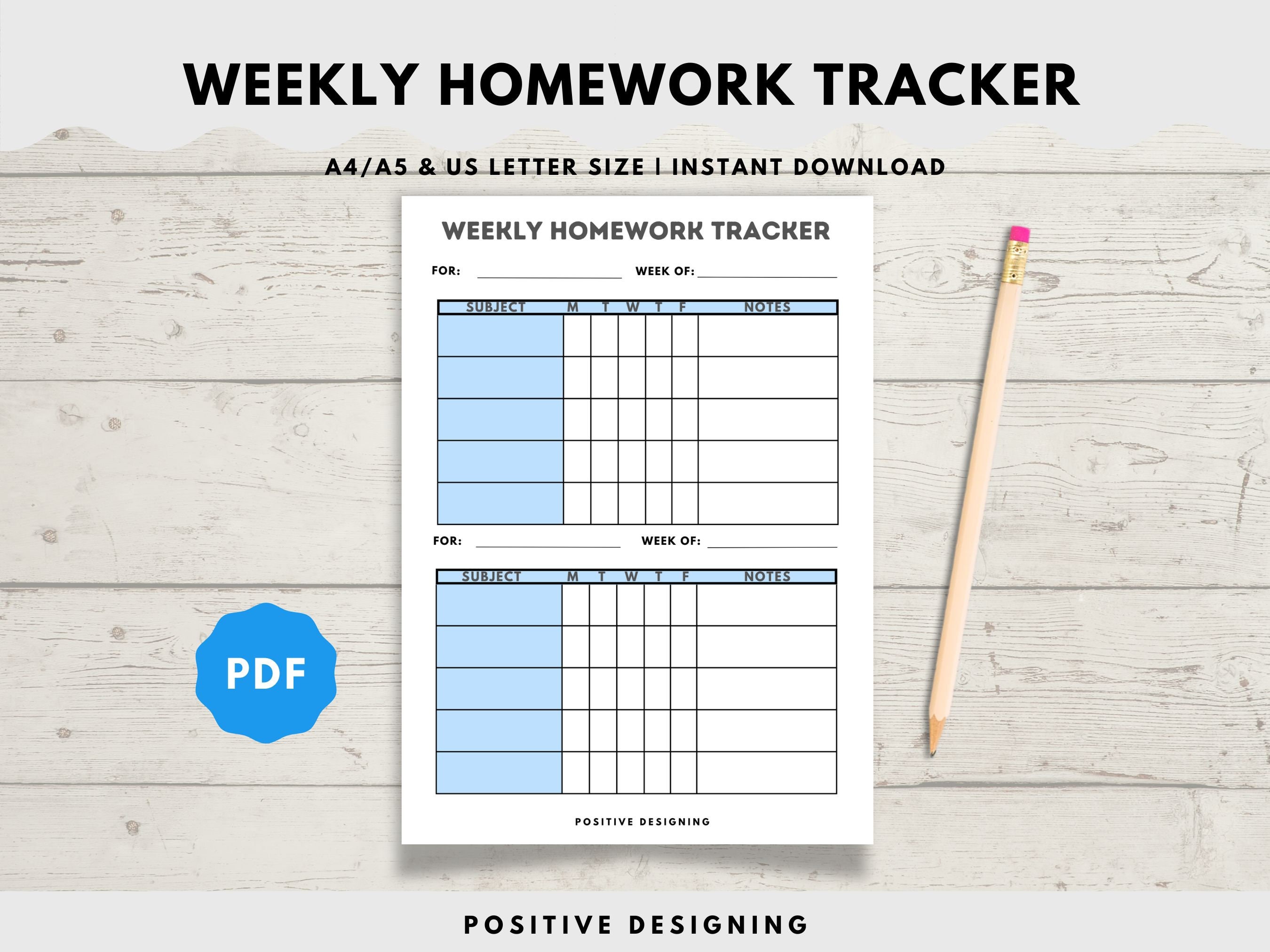 Assignment Planner, Assignment Tracker, Table Assignments, Homework ...