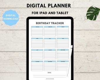 Birthday Planner Printable | Birthday Tracker, Organizer (Digital Download)