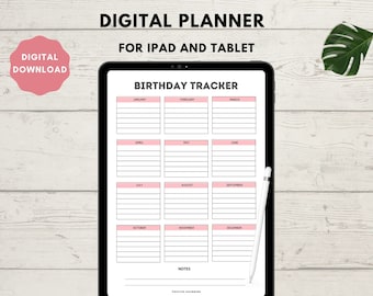 Birthday Planner Printable | Digital Birthday Tracker (Digital Download)
