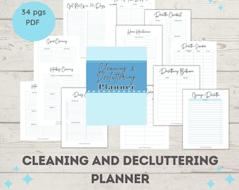 Declutter Challenge | Declutter Checklist | Declutter Planner | Cleaning Planner | Printable Declutter | Decluttering Guide | Instant PDF