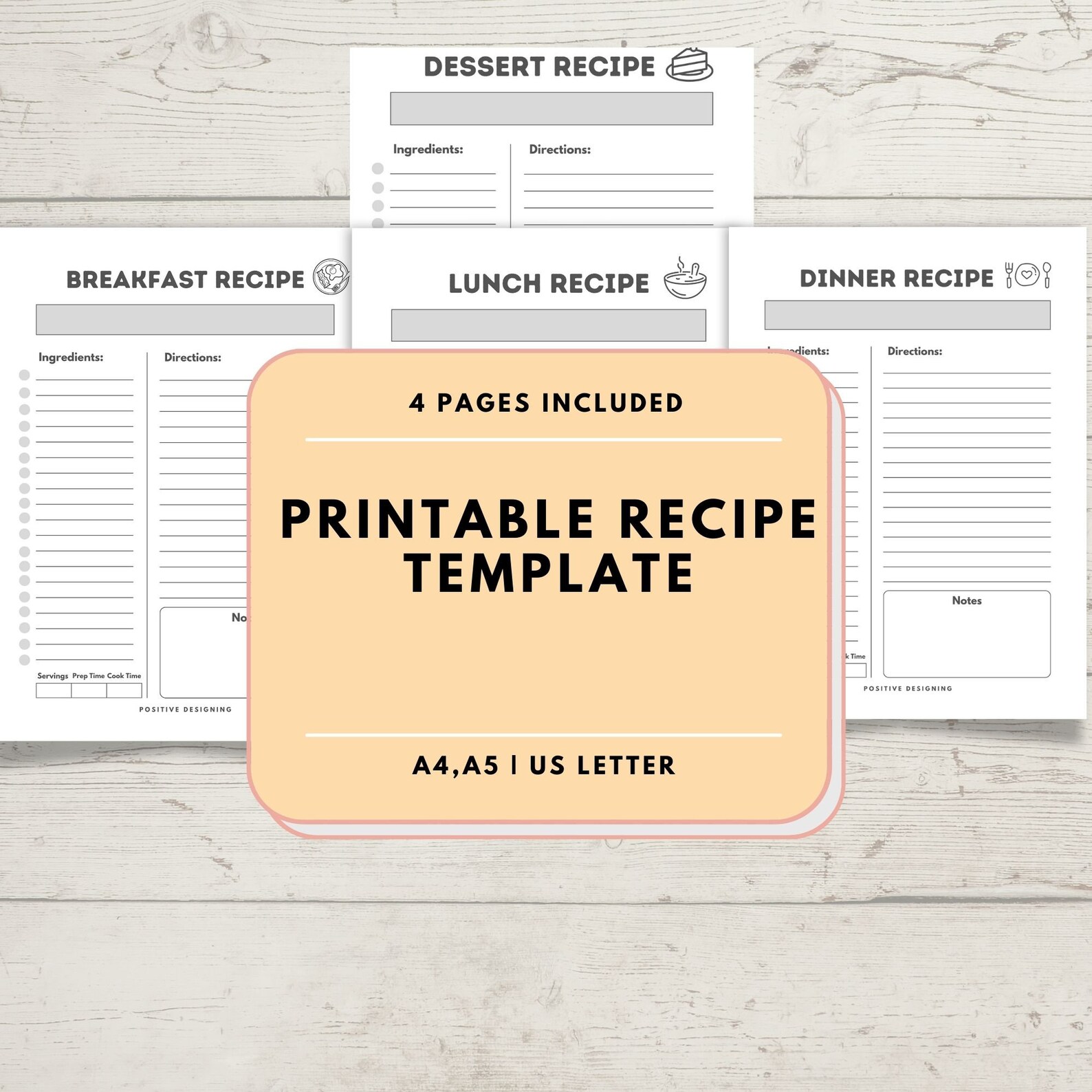 Recipe Template Printable Blank Recipe Page Cookbook Template Recipe Il K8xi 