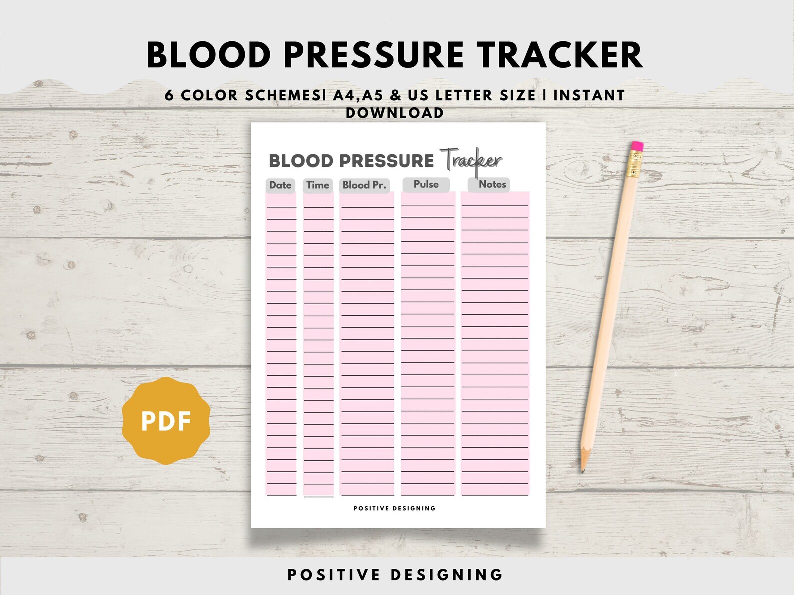 Blood Pressure Tracker Printable, High Blood Pressure Tracker ...