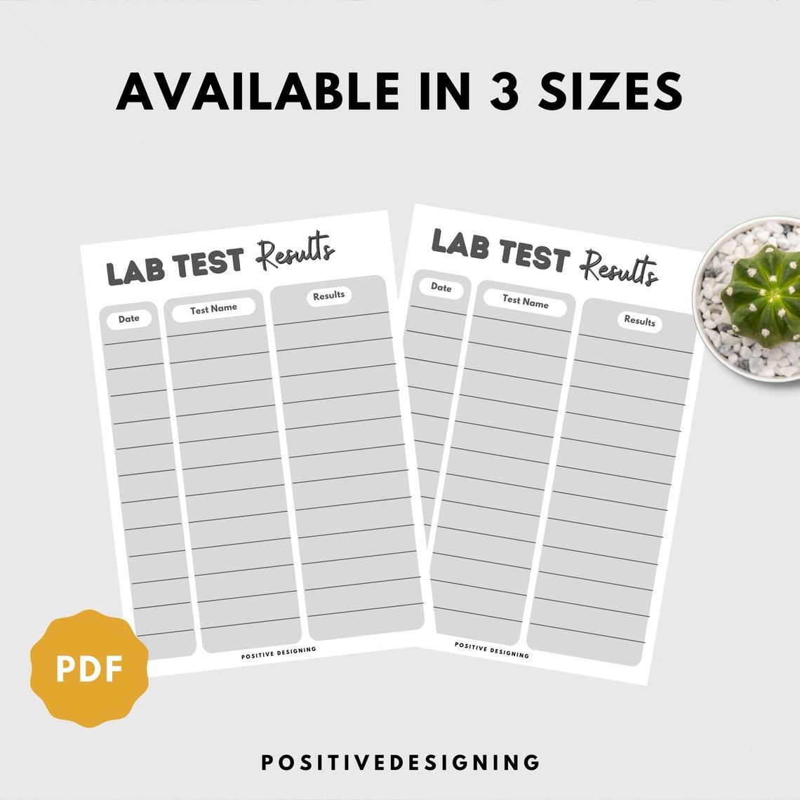 Printable Lab Results Tracker | Annual Lab Results Chart, Lab Records ...