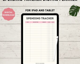 Spending Tracker | Budget Template | Money Tracker | Printable Finance Planner Inserts | No Spend Month | Financial Planner | Weekly Budget