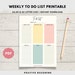Weekly Printable to Do List to Do List Printable Weekly Schedule Weekly ...