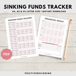 Sinking Funds Tracker Printable, Savings Tracker, Savings Challenge, Budget Planner, Savings Log, Finance Planner, Savings Goal, Fund, PDF
