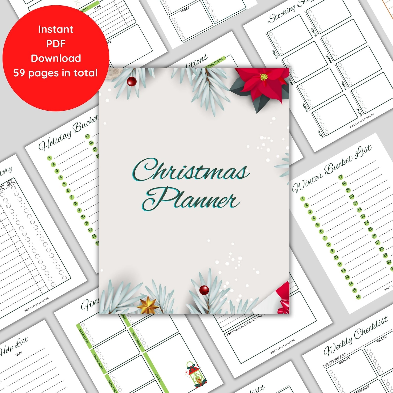 Christmas Planner Printable, Holiday Planner, Gift Budget Planner, Xmas ...