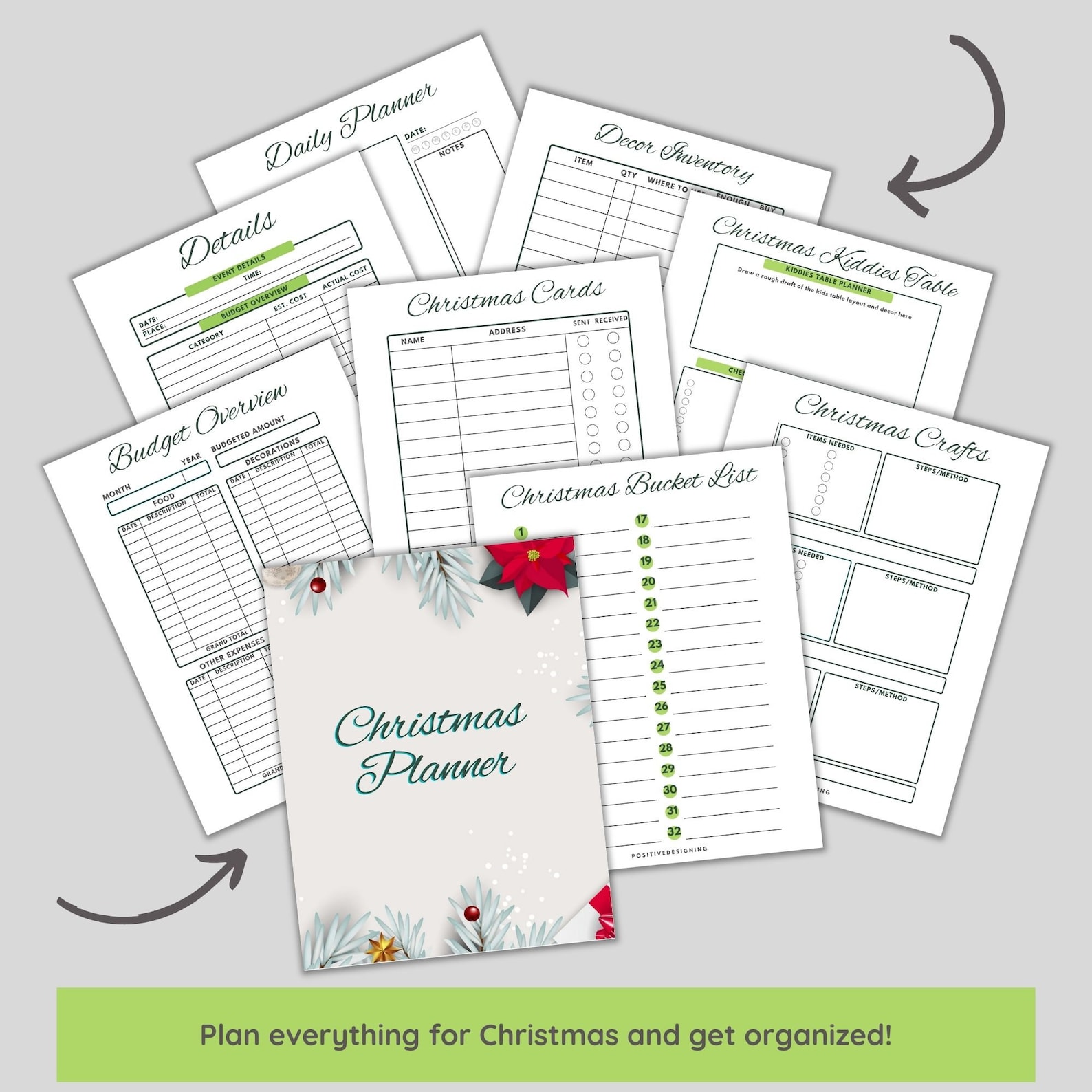 Christmas Planner Printable, Holiday Planner, Gift Budget Planner, Xmas ...