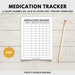 Daily Medication Tracker, Printable Medication Log, Daily Medication ...