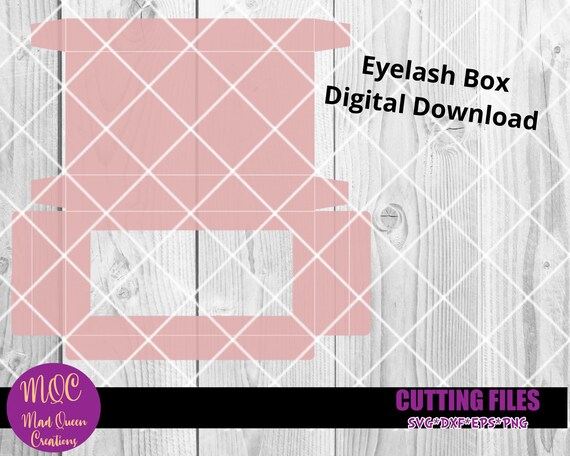 Download Eyelash Window Box Template Cut File Lash Box Eyelash Box Etsy