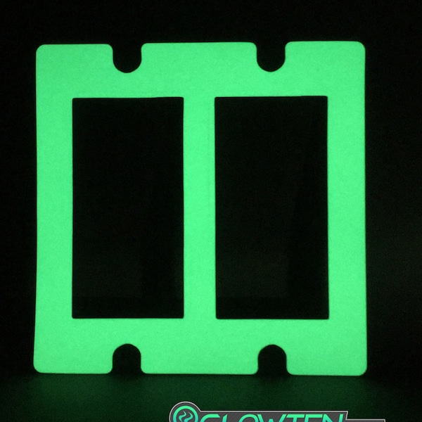 Glow in the Dark Sticker for 2-Gang Light Switch (PVC With Adhesive)