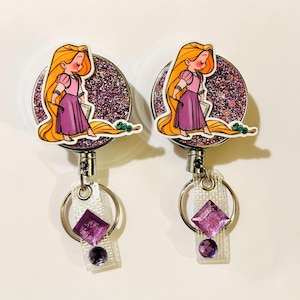 Rapunzel & Pascal • inspired • Tangled • retractable Badge Reel • Nurse badge reel •  healthcare badge reel • heavy duty badge reel