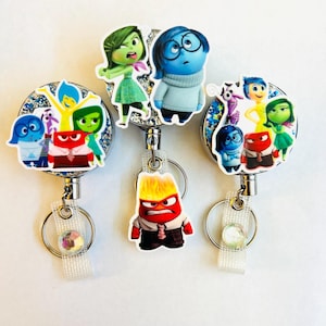 Inside Out Inspired Retractable Badge Reel: Heavy Duty Nurse Accessory