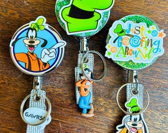 Goofy’n Around  • inspired• retractable Badge Reel • Nurse badge reel • disney badge reel • healthcare badge reel • heavy duty badge reel