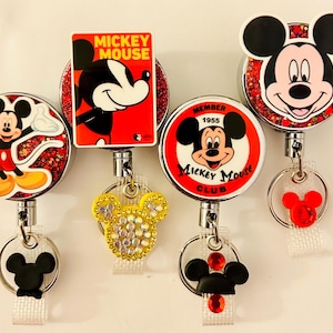 Mickey Mouse Inspired Badge Reel: Heavy Duty Nurse ID Holder