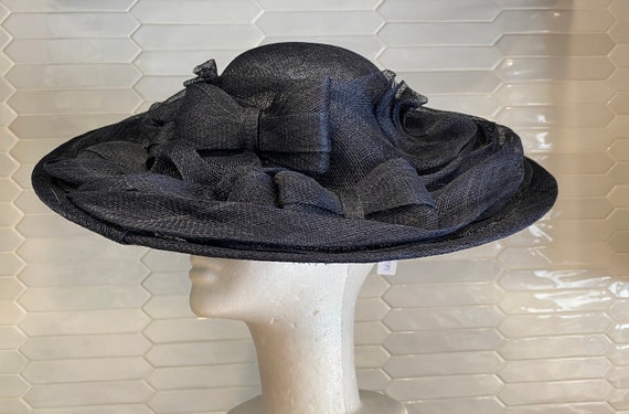 Gorgeous Nina Ricci Formal Hat / Vintage 1950s Style Sheer Woven