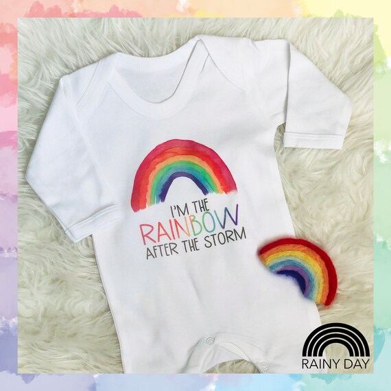 rainbow baby sleepsuit