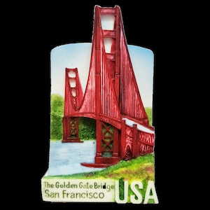Golden Gate Bride USA 3D Fridge Magnet Tourist Travel Souvenir Refrigerator Collectibles Art Gift Accessories, San Francisco Travel Souvenir