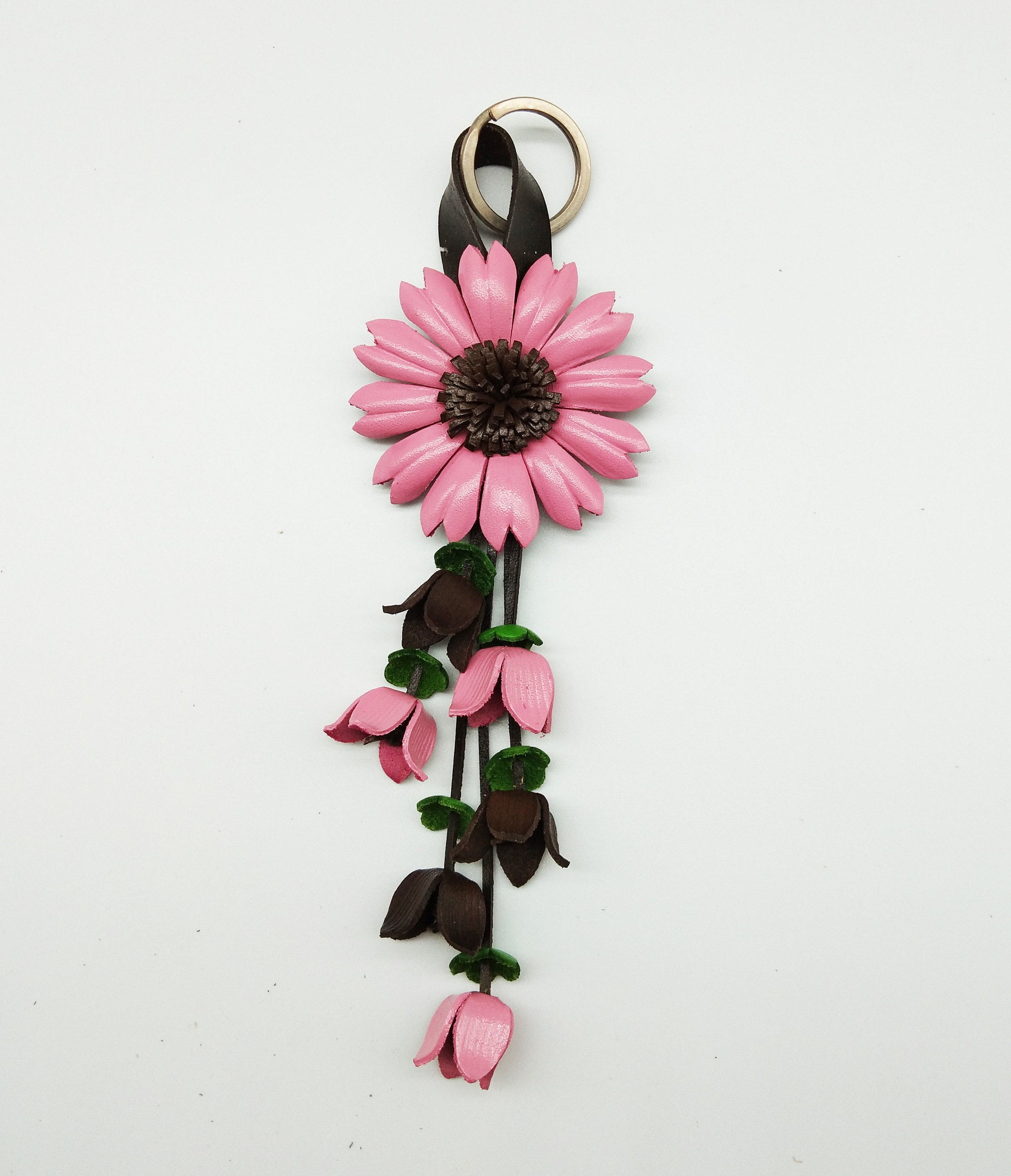 Generico Portachiavi girasole - Portachiavi girasole da donna | Portachiavi retrò girasole | Portachiavi con fiori di | Portachiavi ispiratore girasole Portachiavi con ciondolo girasole per borsa