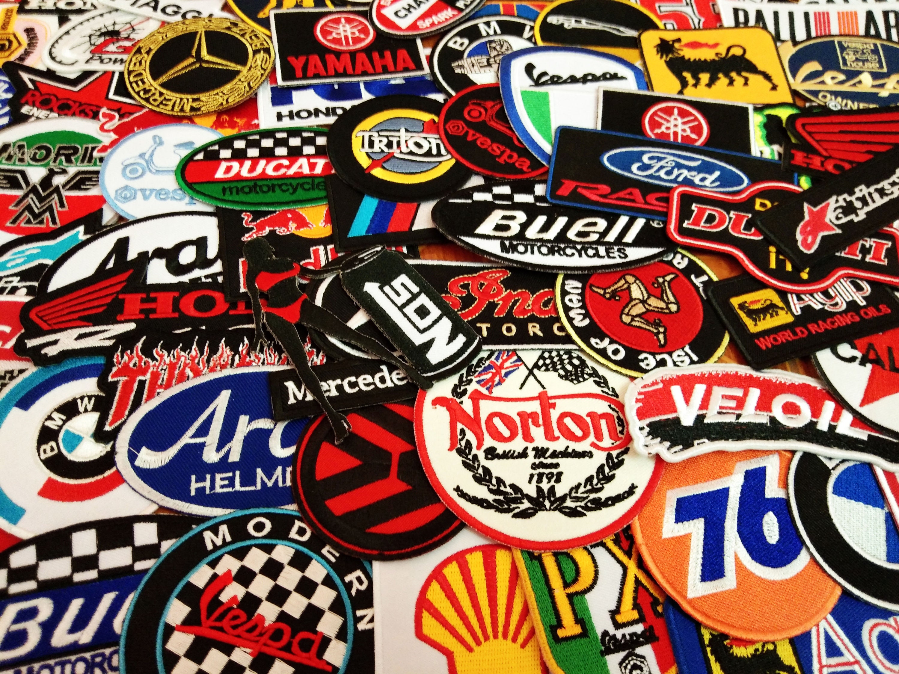 Motorcycle Racing Patch Car Race Iron on Patches: Motogp Biker Jacket Appliques, 20 Pcs - Etsy