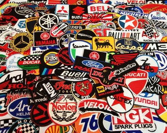 Lot 30 pcs. Grossiste en fer sur l'écusson pour motard, moto, moto, course, aléatoire, voiture, pour vestes. écusson à coudre/cadeau pour elle