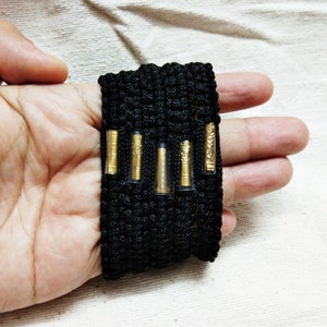 10pcs Thai Amulet Holy Thread Bracelet: Black Cord, Gold Takut, Rich Wealth