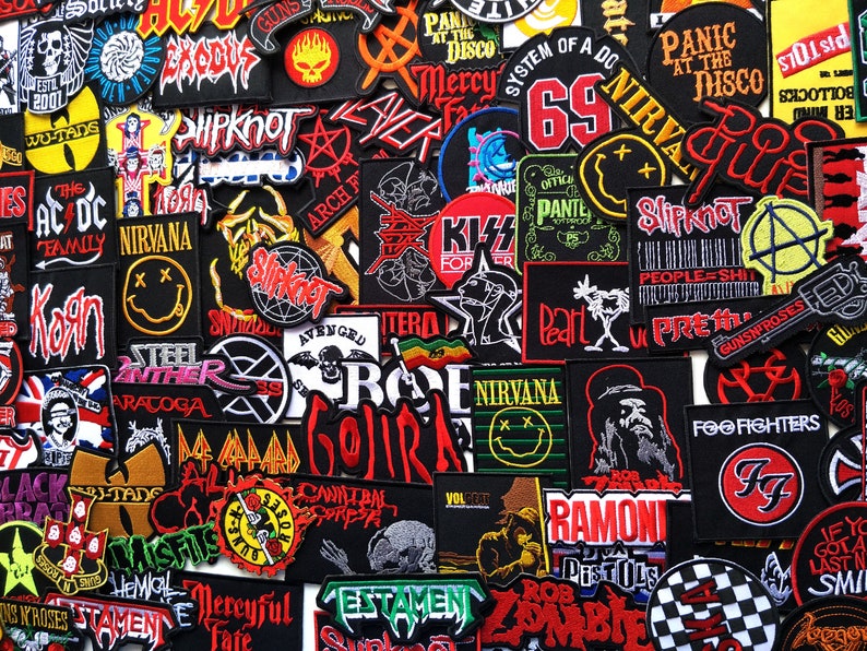 Wholesale Random Lot of Music Band Iron on Patches: Punk Rock Reggae ...