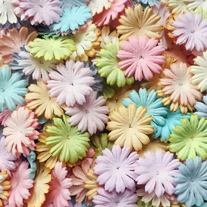 Blütenblatt Daisy Blumenpapier Maulbeerpapier 25 mm. Pastale Farbe/ Blumenpapier/ Handarbeit/ Scrapbooking/ Kartenzubehör