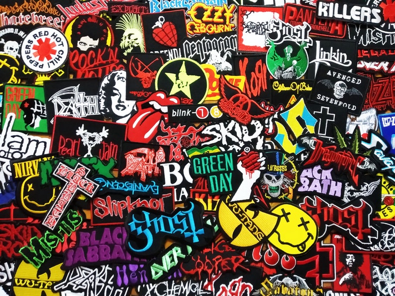 Wholesale Random Band Music Rock Metal Heavy Pop Punk Set Motif Diy / coudre sur patch / cadeau pour elle / patchs pour jeans image 1