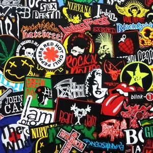 Lot of 30 Pcs. Wholesale Random Band Music Rock Metal Heavy Pop Punk Set Motif Diy /sew on patch/ gift for her/ patches for jeans