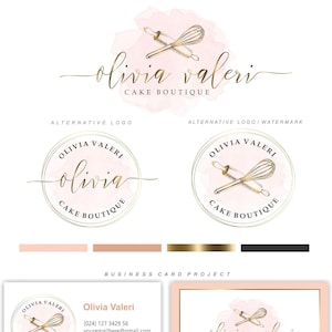 Logotipo de confeitaria, Kit de marca de panificação, Logotipo de padaria, Logotipo de panificação, Logotipo de blog de padaria, Logotipo de padeiros, Logotipo de batedor de mão, Logotipo de rolo de massa 179