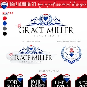Logotipo de agente inmobiliario Royal Re/max, diseño de logotipo de bienes raíces, marca de agente inmobiliario, logotipo de agente inmobiliario, logotipo de Re/Max, colores de RE/MAX, REMAX 66