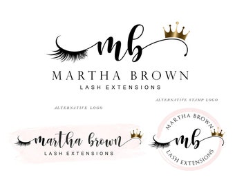 Lash Extension Logo Lashes Logo Gold crown lash Logo Eyelash Logo   Logo Design Brows eyes logo Logo Lashes Beauty Logo Lash Logo Design 24